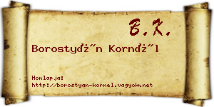 Borostyán Kornél névjegykártya